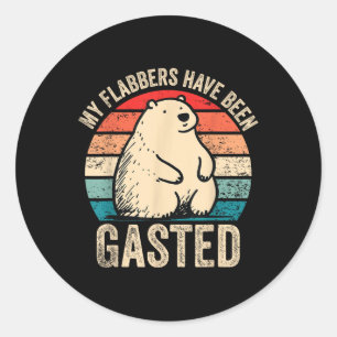 Sticker Rond Mes Flambeurs Ont Été Gâtés Ours Mème Vintage Amus