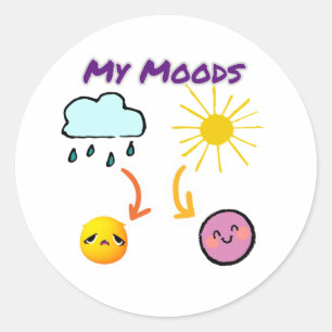Sticker Rond Mes humeurs