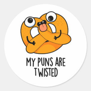 Sticker Rond Mes jeux de mots sont un biscuit apéritif drôle to