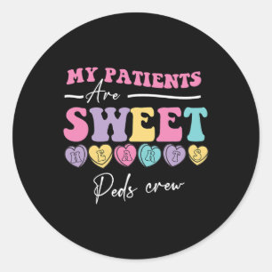 Sticker Rond Mes Patients Sont Coeurs Doux Peds Infirmière Vale