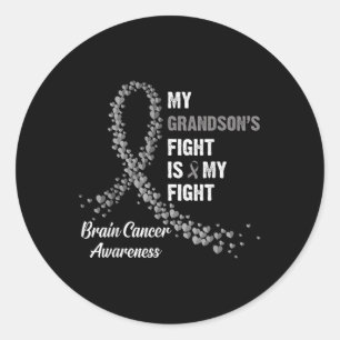 Sticker Rond Mes petits-fils combattent ma lutte Conscience du