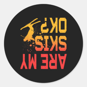 Sticker Rond Mes skis sont-ils ok pour le ski de descente Sport