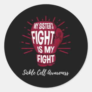 Sticker Rond Mes Soeurs Lutter C'Est Ma Lutte Contre La Maladie