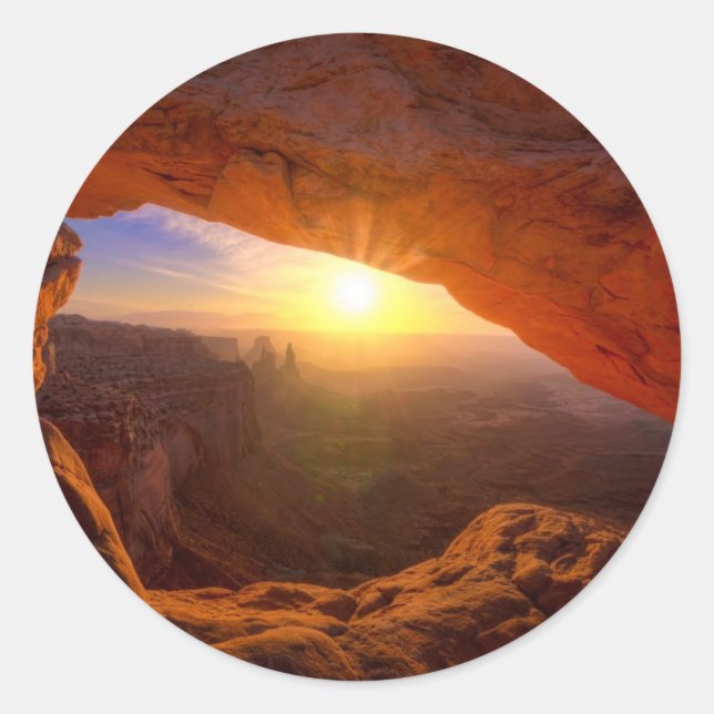 Sticker Rond Mesa Arch, Parc national des Canyonlands (Devant)