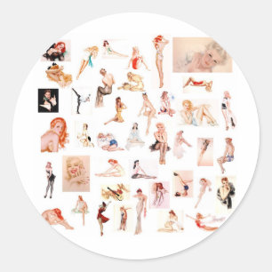 Sticker Rond Mesdames, Mesdames !
