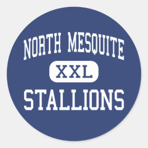 Sticker Rond Mesquite du nord - étalons - haute - mesquite le