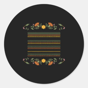Sticker Rond Message caché anti Trump floral subtil sarcasique 