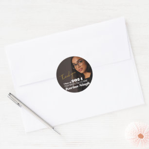 Sticker Rond Message de la soirée Moderne Design Graduation