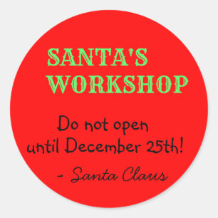 Sticker Rond Message personnalisé du Père Noël