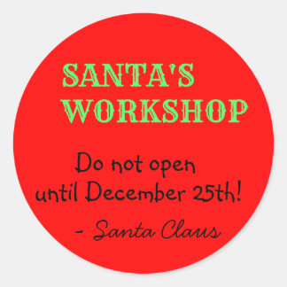 Sticker Rond Message personnalisé du Père Noël