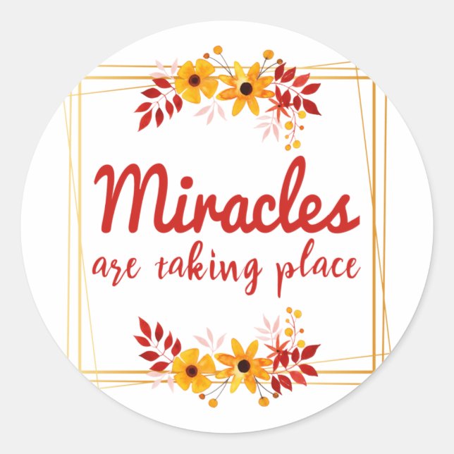 Sticker Rond message positif pour le succès et l'amour personne (Devant)