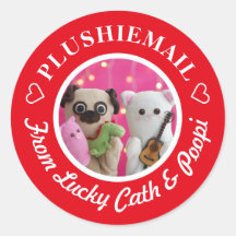 Messagerie photo personnalisée Rouge élégant