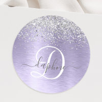 Métal brossé violet Parties scintillant d'argent N