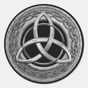Sticker Rond Metal Celtic Trinity Knot