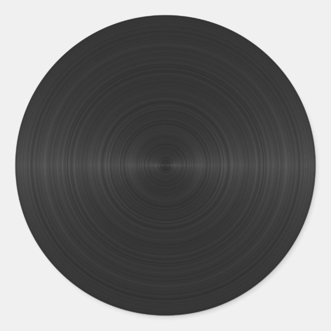 Sticker Rond Métal noir brossé (Devant)