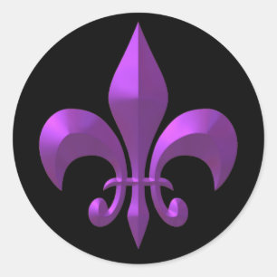 Sticker Rond Métallique pourpre