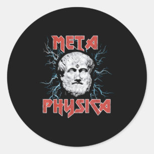 Sticker Rond Metaphysica Aristote Métaphysique du début grec Ph