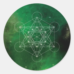 Sticker Rond Métatron, chakra, zen, géométrie sacrée, ange
