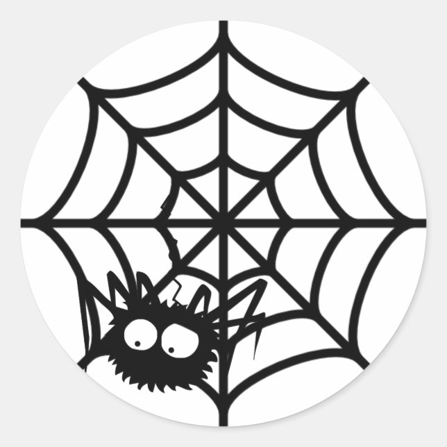 Sticker Rond Mete Halloween Spider Web (Devant)