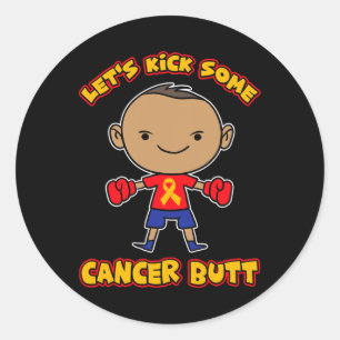 Sticker Rond Mettons-nous un peu de cancer, mais l'arbitre du c