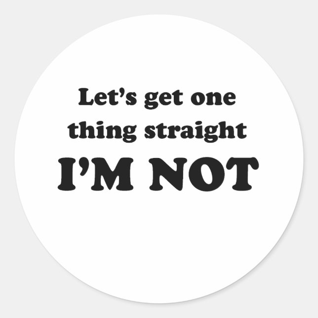Sticker Rond Mettons une chose au clair (Devant)