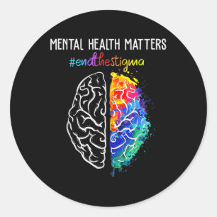 Sticker Rond Mettre Fin À La Stigma Santé Mentale S Sensibilisa