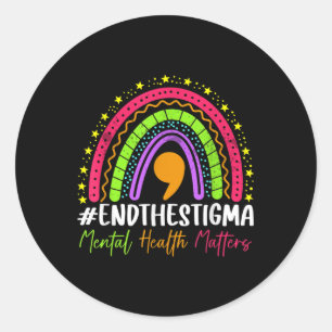 Sticker Rond Mettre fin à la Stigma santé mentale S Sensibilisa