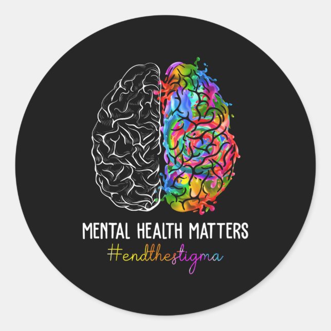 Sticker Rond Mettre fin à la stigmatisation Tal Health Matters  (Devant)