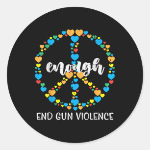 Sticker Rond Mettre fin à la violence des armes à feu Sensibili