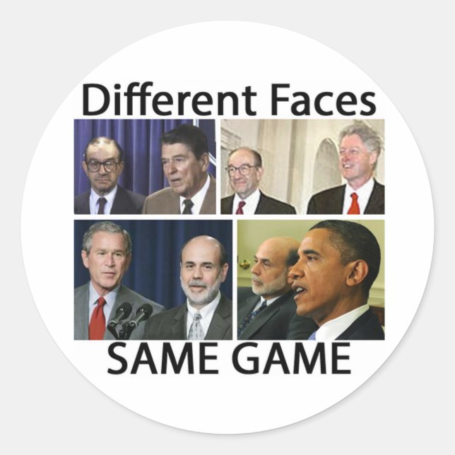 Sticker Rond Mettre fin au bâton de la Fed (Devant)