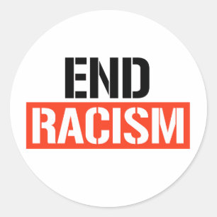 Sticker Rond Mettre fin au racisme