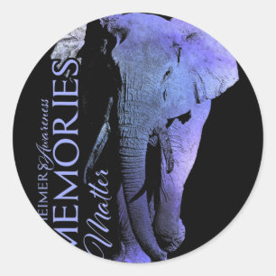 Sticker Rond Mettre Fin aux Heimerheimers Et Sensibiliser