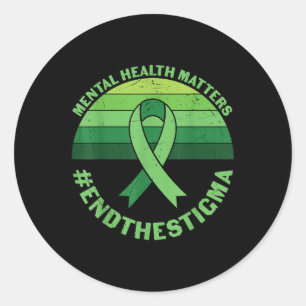 Sticker Rond Mettre un terme à la dépression du suicide de Stig
