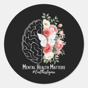Sticker Rond Mettre Un Terme À La Stigma Santé Mentale S Sensib