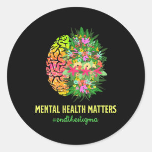 Sticker Rond Mettre Un Terme À La Stigma Santé Mentale S Sensib