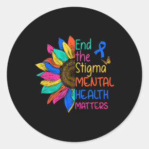 Sticker Rond Mettre Un Terme À La Stigmatisation De La Santé Me