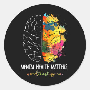 Sticker Rond Mettre Un Terme À La Stigmatisation Des Problèmes