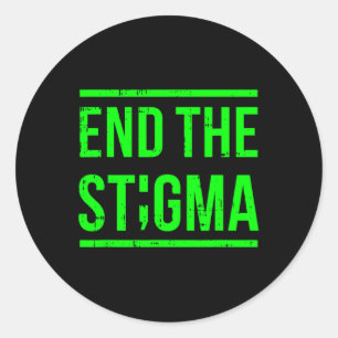 Sticker Rond Mettre un terme à la stigmatisation et la santé me