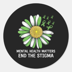 Sticker Rond Mettre un terme à la stigmatisation santé mentale