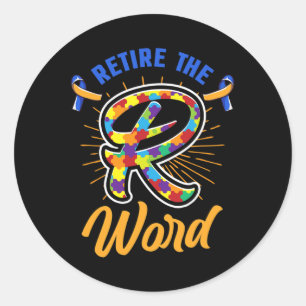Sticker Rond Mettre un terme au syndrome et à la Sensibilisatio