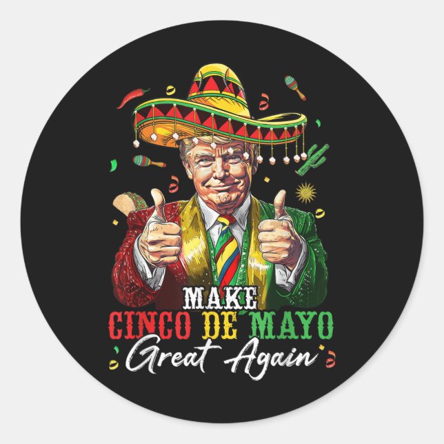 Sticker Rond Mexicain Rendre Fantastique Cinco De Mayo (Devant)