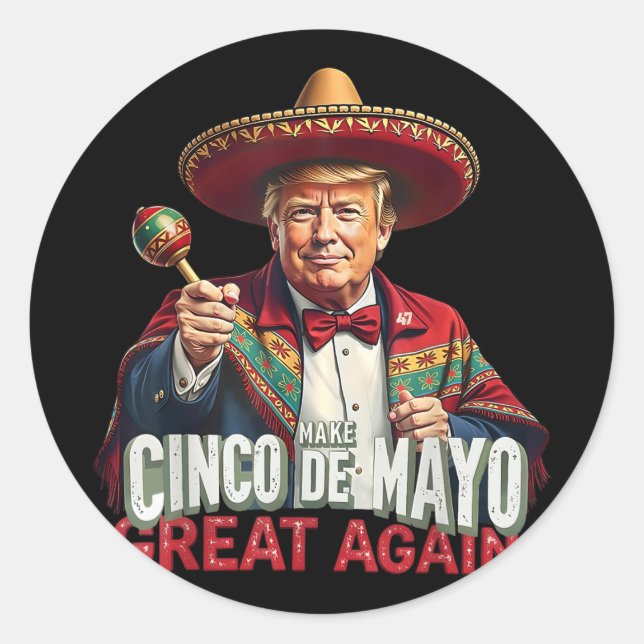 Sticker Rond Mexicain Rendre Fantastique Cinco De Mayo (Devant)