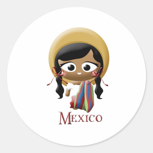 Sticker Rond Mexicaine (Devant)