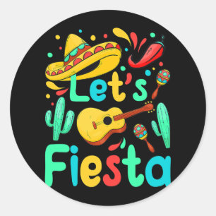 Sticker Rond Mexicaine Cinco de Mayo Fiesta Hommes Sombrero