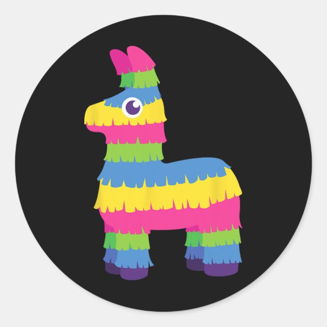 Sticker Rond Mexicaine Funny Pinata Llama Cinco De Mayo (Devant)