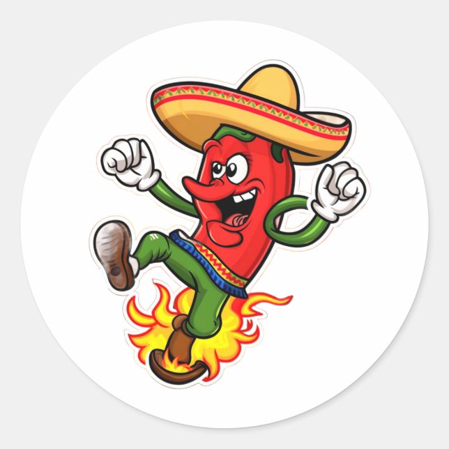 Sticker Rond Mexico picante (Devant)