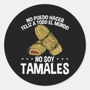 Sticker Rond Mexique Canned Tamale Huss Mexicain Tamalea Poulet