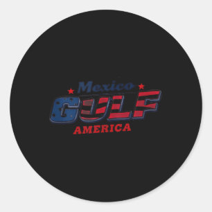 Sticker Rond Mexique Golfe Amérique États-Unis Drapeau américai