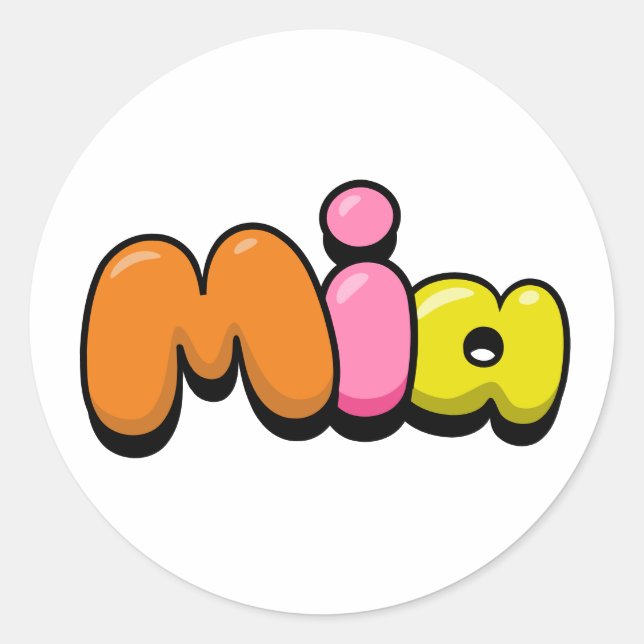 Sticker Rond Mia (Devant)