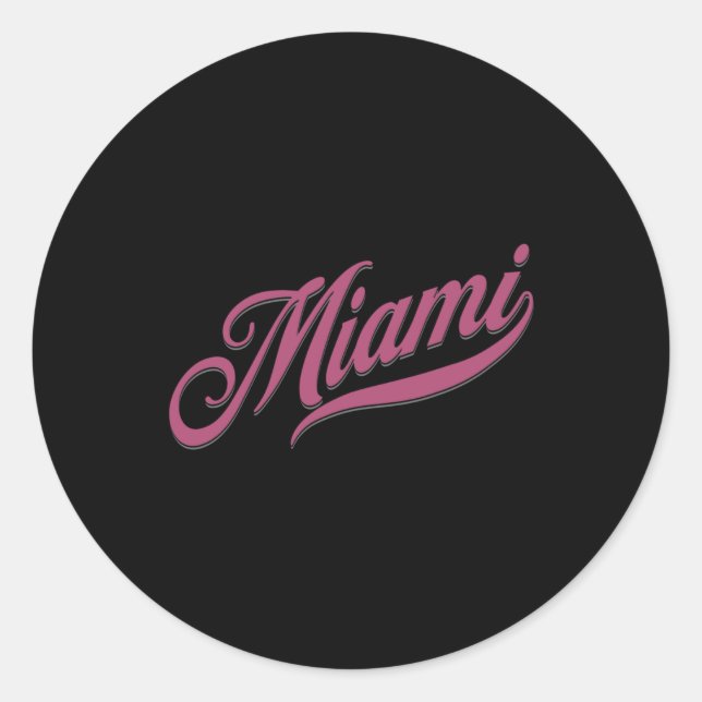 Sticker Rond Miami Floride (Devant)